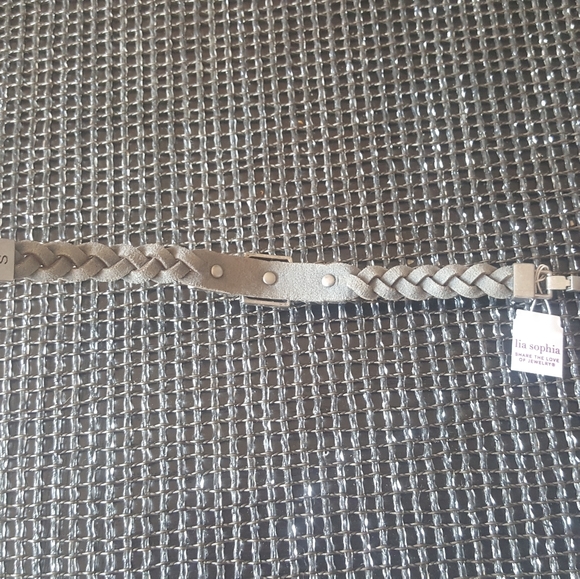 Lia Sophia Crystal Bling Pewter Bracelet S - Picture 6 of 9